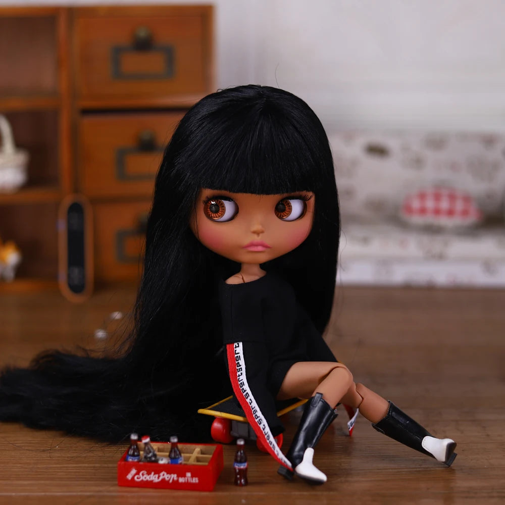 ICY DBS Blyth Doll BJD Joint Body dark Skin Set 1/6  30cm Girl  Gift Anime SD