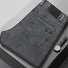 Men's Slim Jeans Korean Fashion Elastic Straight Casual Denim Pants Comfortable Work Male Spring Autumn Trousers Black Gray