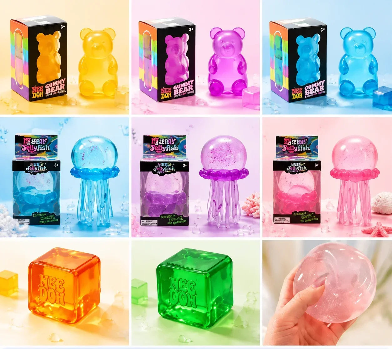100+PCS Assorted Mixed Squish Fidget Mystery Blind Box Surprise Unbox Toy Slow Rebound Stress Relief Squeeze Sensory Toys