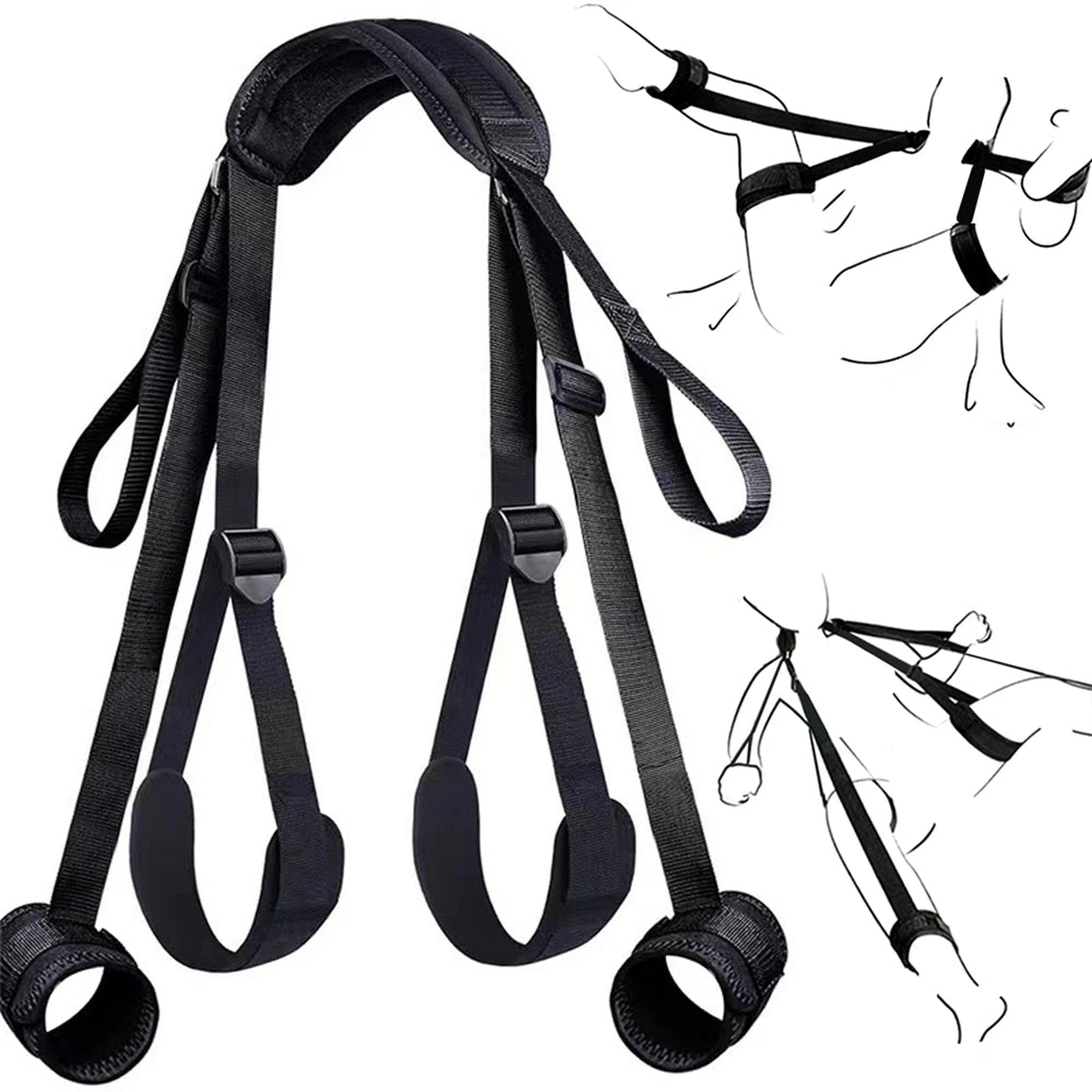 Bdsm Bondage Set Restraint Erotica Binding Sex Forced Split Leg Straps Neck Wrist SM Sex Toys for Woman Couples Product