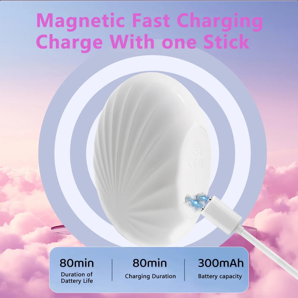 Portable Mini Sucking Vibrator Shell Design Sucker Nipple Stimulator G-spot  Vaginal Pussy Massager Sex Toys Goods For Adults 18