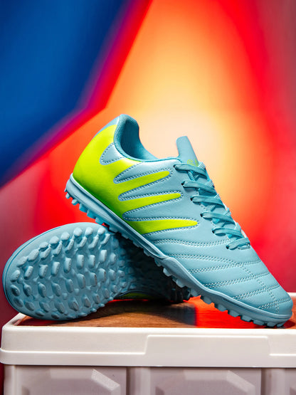 Breathable TF Turf Soccer Cleats Non-Slip Wear-Resistant Strong Grip Ankle Support Stable Lightweight Flexible