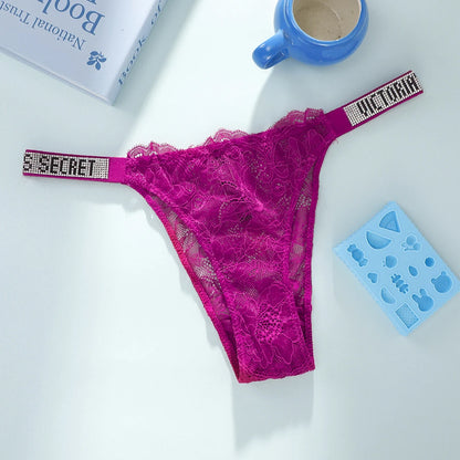 Women's Eyelash Lace Thong Panty