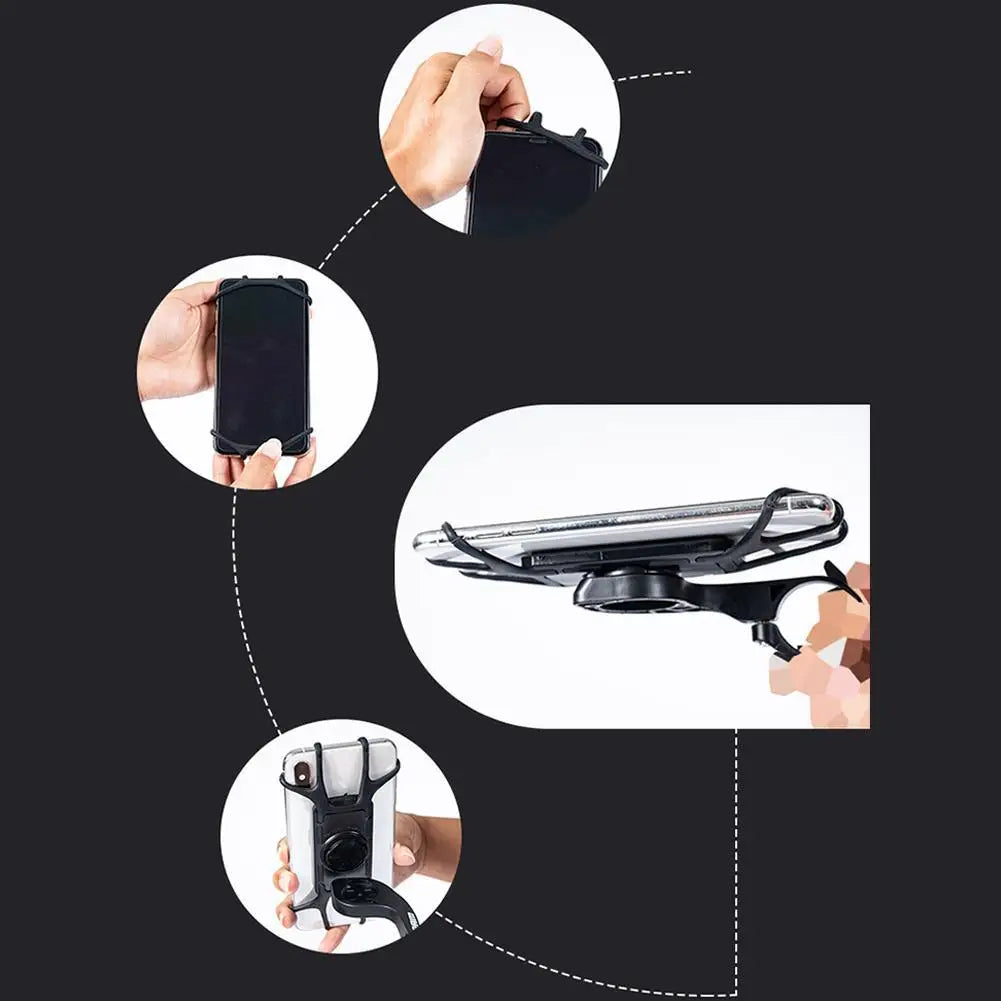 1Pc For Sram Garmin Bicycle Mobile Holder Bike Phone Holder Mount Bicycle Phone Mobile Silicone Holder Motorcycle Shockproof