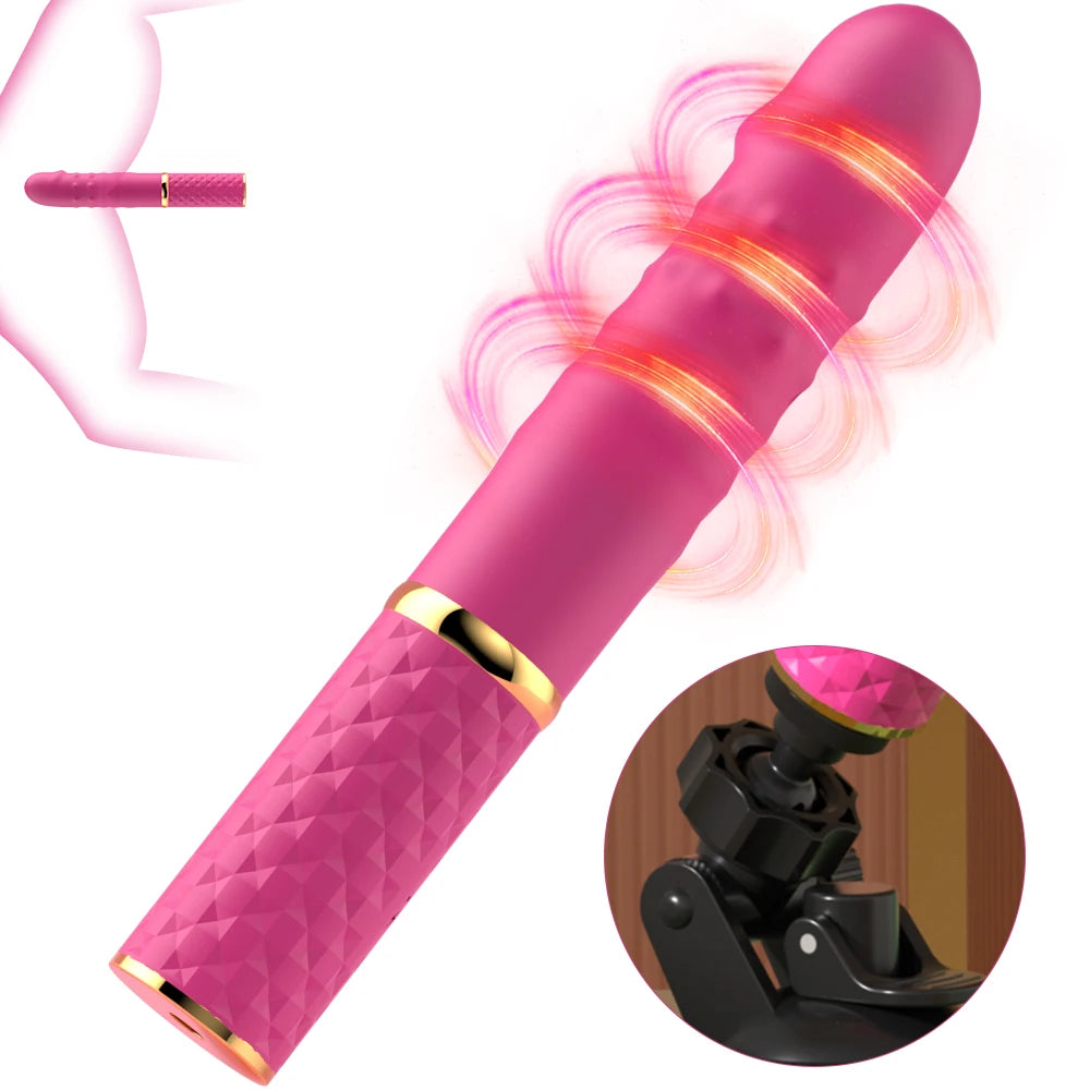 Beginner Sex Machine Telescopic Dildo Vibrator Thrusting Retractable Pussy G Spot Clitoral Anal Stimulation Sex Toys For Women
