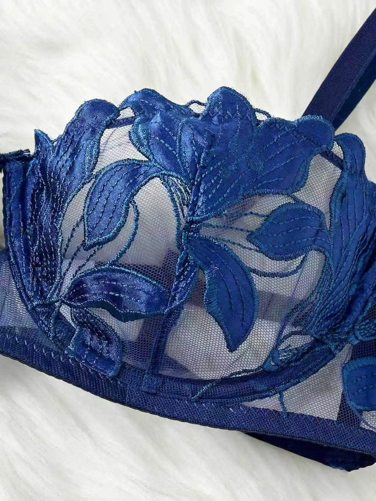 Women's Floral Embroidered Bra & Panty Set