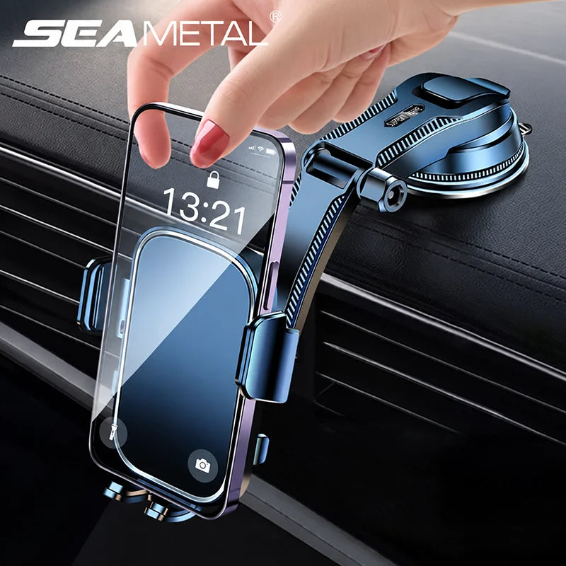 SEAMETAL Car Dashboard Phone Bracket Universal Auto Cellphone Stand For GPS Navigation Universal Desk Windshield Hanging Holder