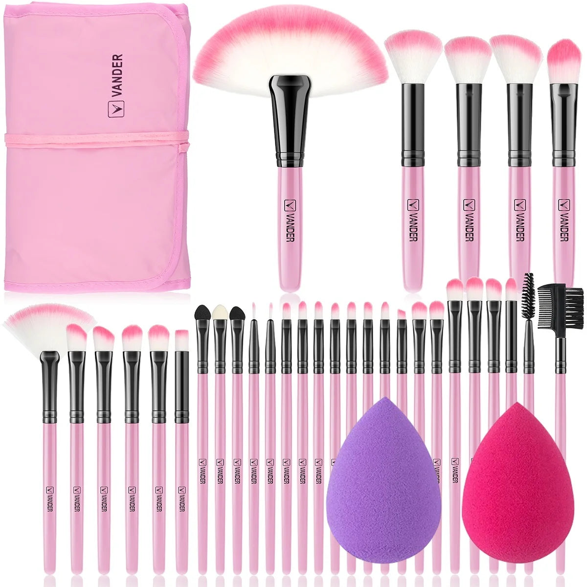10-32PCS Makeup Brush Set Soft Fluffy Powder Foundation Contour Blush Concealer Eye Shadow Blending Makeup Kit Women Beauty Tool