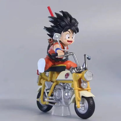 New 13cm Dragon Ball Z Anime Figure Son Goku Master Roshi Locomotives PVC Action Kame Sennin Motorcycle Toys for Children