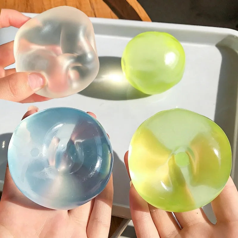 Squishy Plasticity Mochi Fidget Toys Transparency Coconut Oil Maltose Squeeze Toy Funny Anti-stress Sensory Toy for Adults Gifts