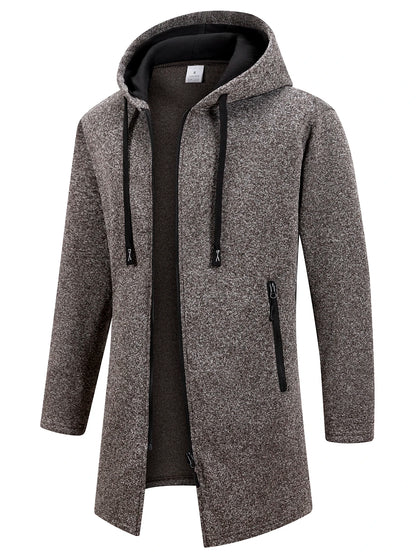 New Streetwear Men's Long Sleeve Sweatshirts for Men Zipper Hooded Oversize Winter Warm Jacket Coat Outdoor Tracksuit Men