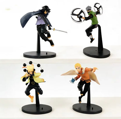 Bandai Naruto Shippuden anime Figures Uchiha Sasuke Hatake Kakashi Combat Form Collectible figure decorative Model Anime Toys