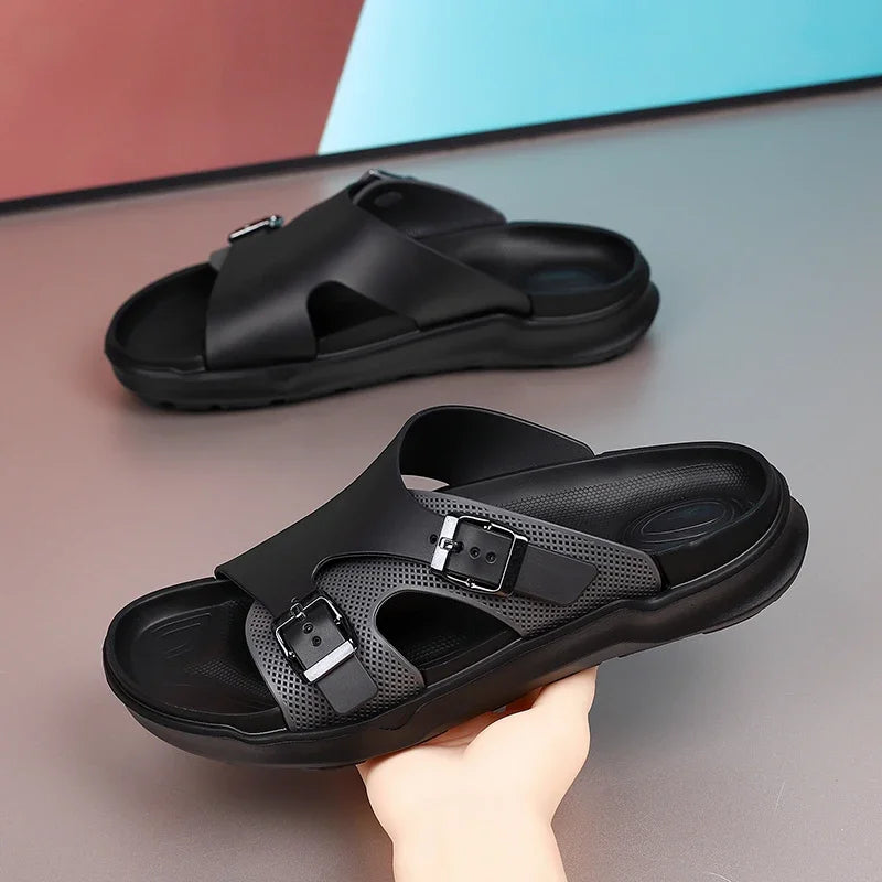Summer Men Casual Sandals Outdoor Climbing Classic Roman Leather Beach Comfortable Trekking Hiking Fishing Fashion Slippers