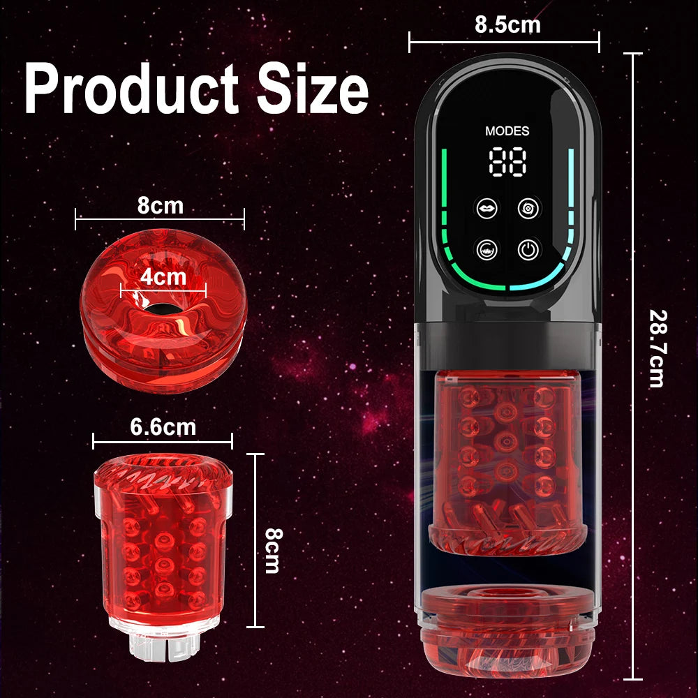Automatic Sucking Licking Masturbator Cup Vagina Masturbation Blowjob Pocket Pussy Penis Pump Enlargers Sex Toys for Adult Men