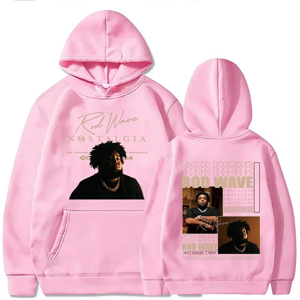 2025Rod Wave Tour Fashion Casual Nostalgic Hip Hop Music Printed Hoodie Men's and Women's Pullover Fans Luxury Gift Top Hoodie