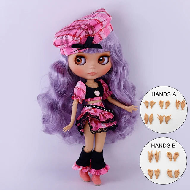 ICY DBS Blyth Doll BJD Joint Body tan Skin Matte Face New face Set Doll 1/6 30cm Gift Anime SD
