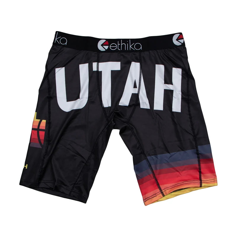 ETHIKA 1Pcs Men Underwear Boxers Breathable Mesh Crotch Man Underpants Plus Size L-3XL Mens Panties Printed Men's Boxers Briefs