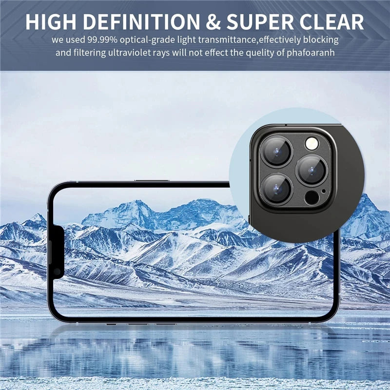 Metal Camera Lens Protector Glass For iPhone 17 Air 16 15 14 Pro Max Lens Funda For iPhone 16 Plus Full Cover Lens Camera Glass
