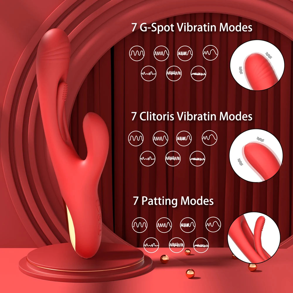 2026 Clit Rabbit Tapping G-Spot Patting Vibrator for Women Clitoris Stimulator 21 Modes Sex Toy Female Goods for Adults