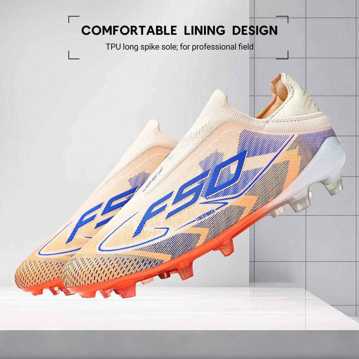 AG/FG Soccer Cleats for Men Women Youth PU Fabric Upper TPU Sole Non-Slip Wear-Resistant for Natural Grass Sports Pitch Tra