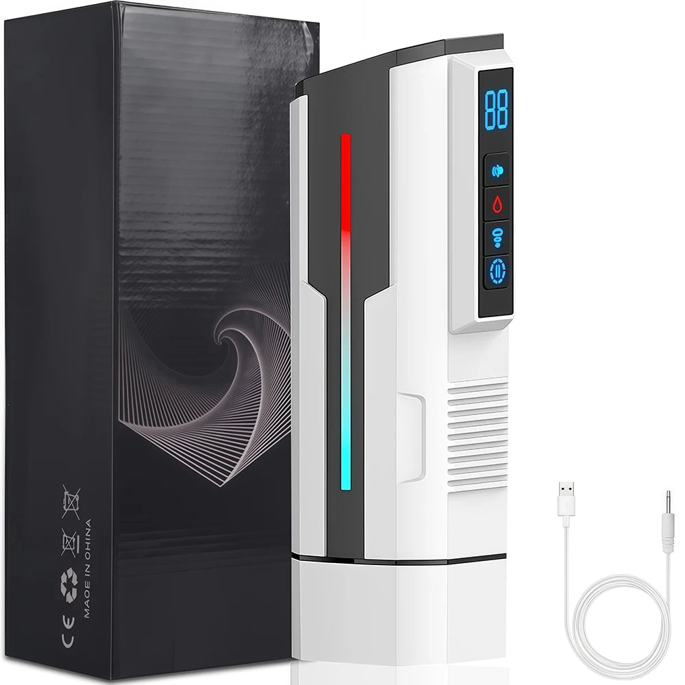 Automatic Telescopic Penis Train for Men Male Masturbator Cup Sex Machine Sucking Vibrating Heating Vagina Adult Sex Toy