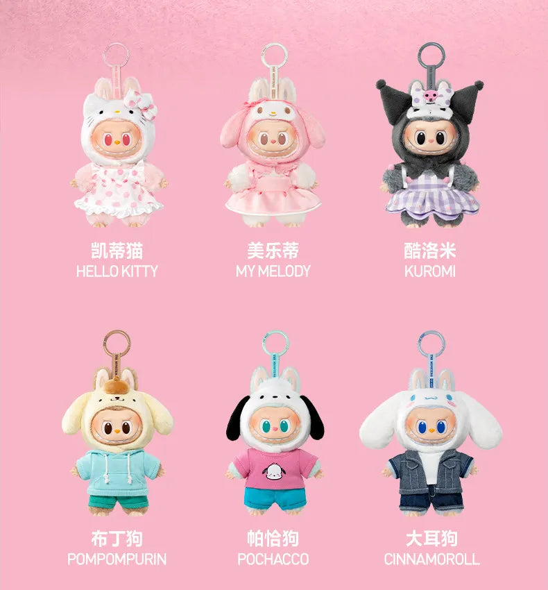 POP MART Labubu Monsters Sanrio Characters Series Vinyl Plush Mystery Guess bagBlind Box Anime Figure Soft Toy for Desktop Decor