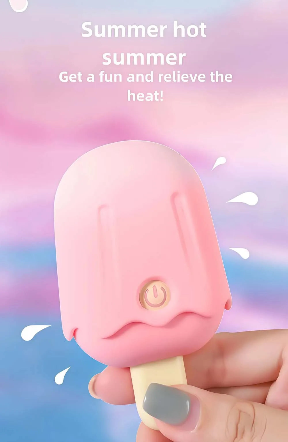 Ice Cream Portable Vibrating Sucking Masturbation Massager Clitoris Nipple Vibrating Sucking Stimulator Sex Toys Adult Products