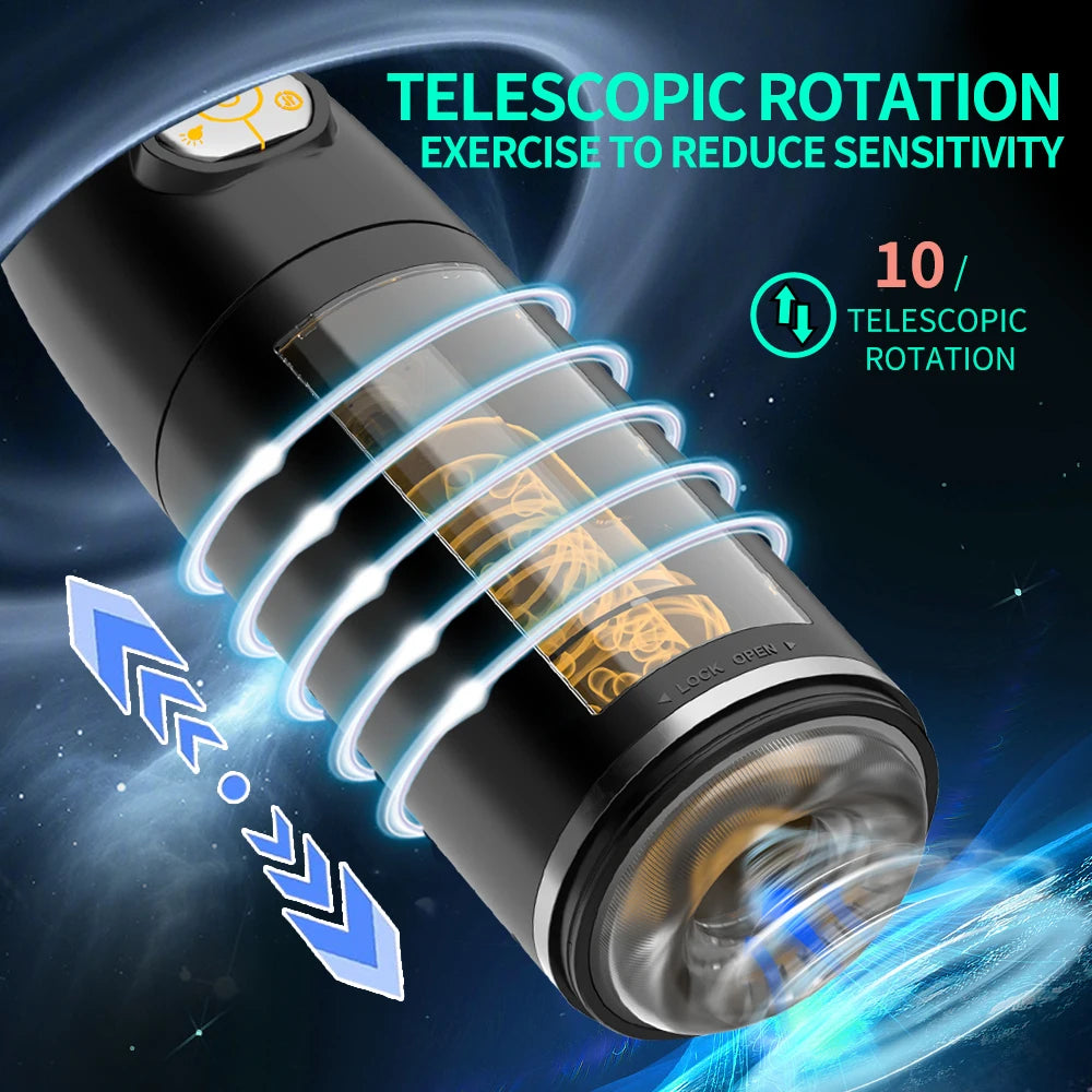 Automatic Male Masturbator Cup Vibration Vibrating Masturbation Machine Vagina Pusssy Blowjob Toys for Man Adults 18