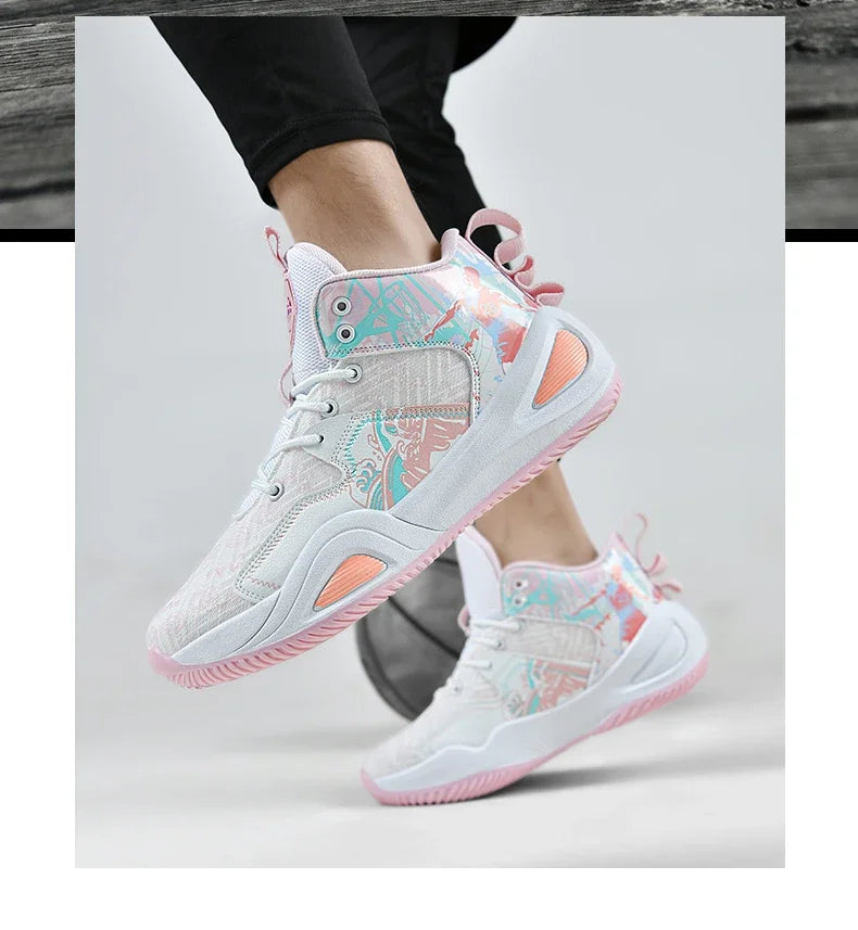 Men Basketball Shoes Trainer Unisex Breathable Athletic Sneakers Light Non-slip High Quality Unisex Outdoor Women Sports Shoes