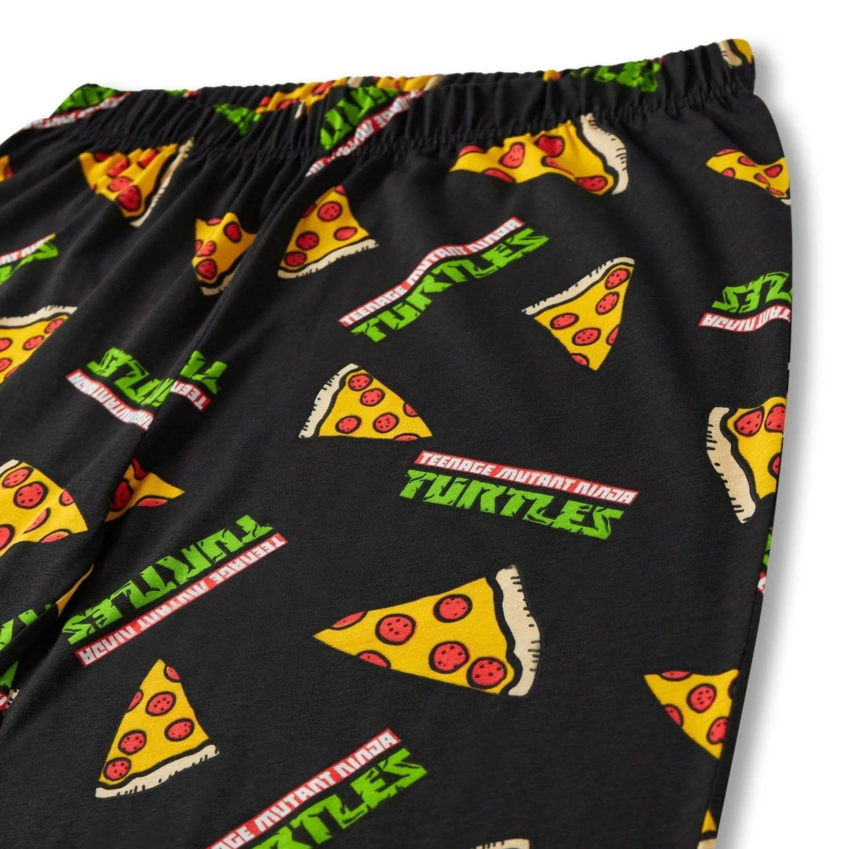Bandai Ninja Turtles Characters & Pizza Allover Print Adult Kids Wide-leg Lounge Sleep Pants Summer Quick-dry Comfy Lightweight