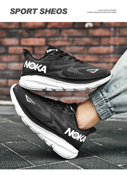 Men's Running Shoes Luxury Shoes Trainer Race Jogging Cushioning Outdoor Breathable Couple Non-Slip Sneakers Mesh Off-road Shoes
