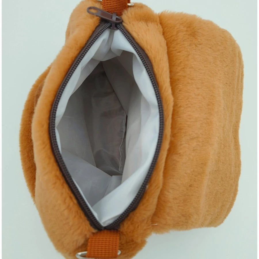 Capybara Plush Backpack Kawaii Fashion Plushie Doll Fur Pendant Children's Shoulder Bag Mini Knapsack Bags Gifts For Girlfriend