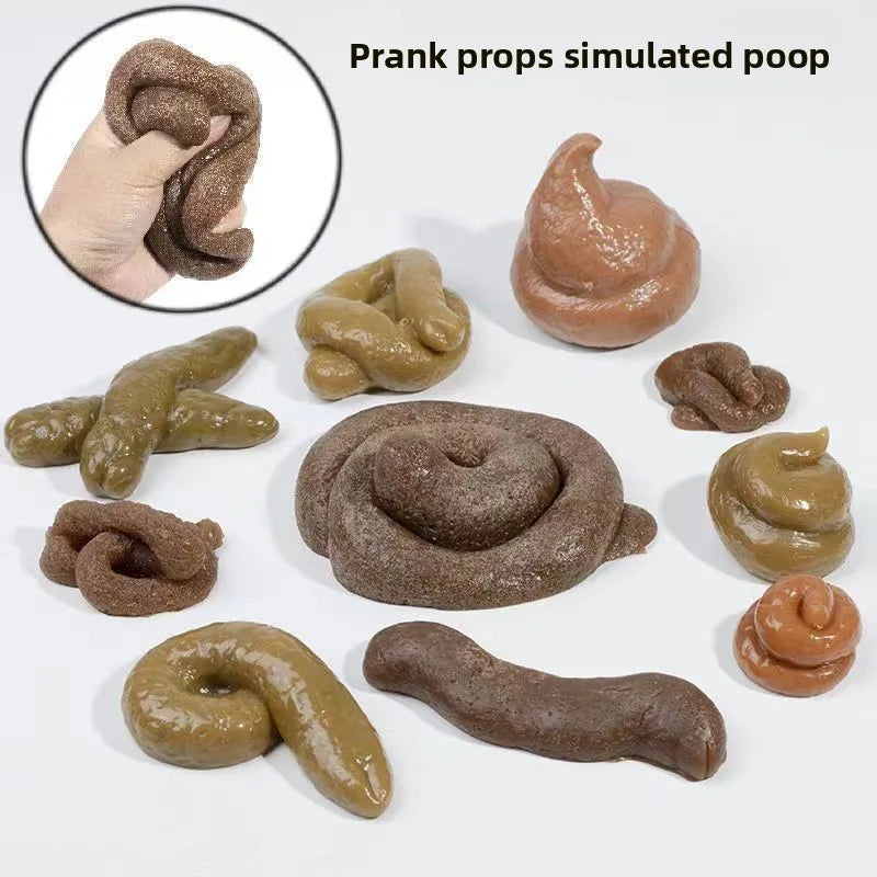 Simulation Prank Poop Soft Rubber Toy, Squishy Stress-Relief Gag, Disgusting Little Prank Item, April Fool'S Joke, Halloween, April Fool'S Prank Party Supplies