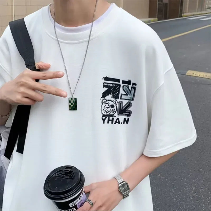 Men's Graffiti Print Short-Sleeve T-Shirt