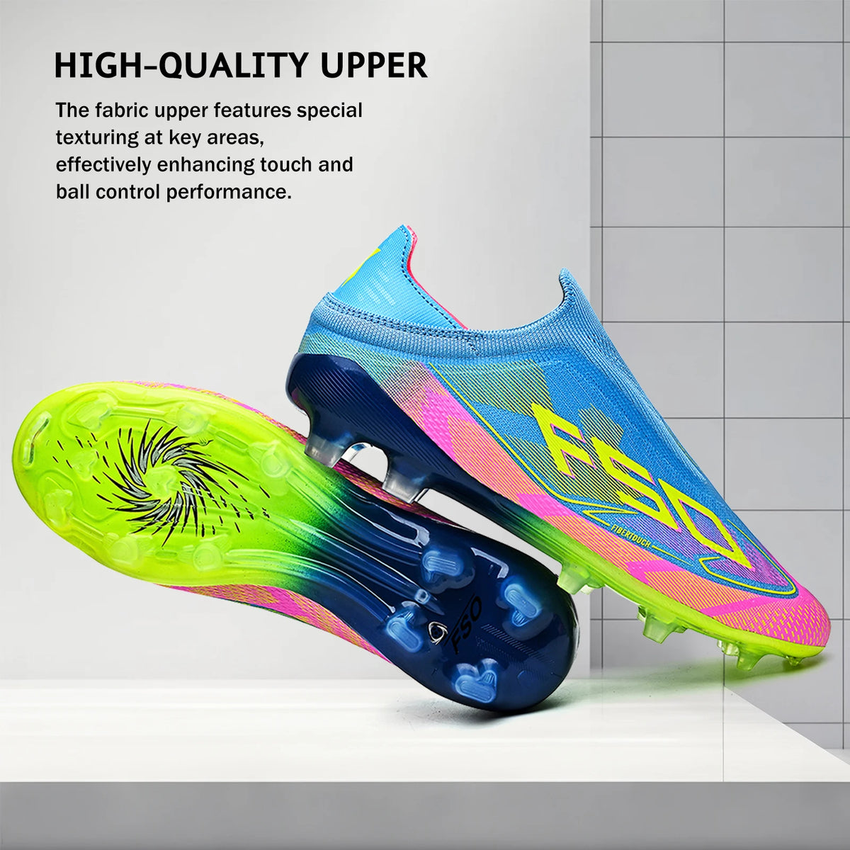 Ultra Light AG FG Football Shoes Sweat-proof PU Fabric Wear-resistant TPU Sole Snug Fit Unisex Natural Grass Practice Sneakers