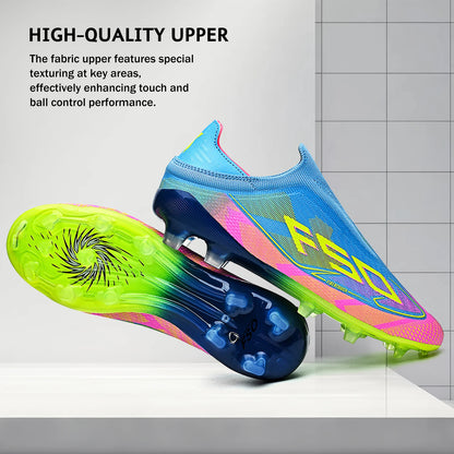 Ultra Light AG FG Football Shoes Sweat-proof PU Fabric Wear-resistant TPU Sole Snug Fit Unisex Natural Grass Practice Sneakers