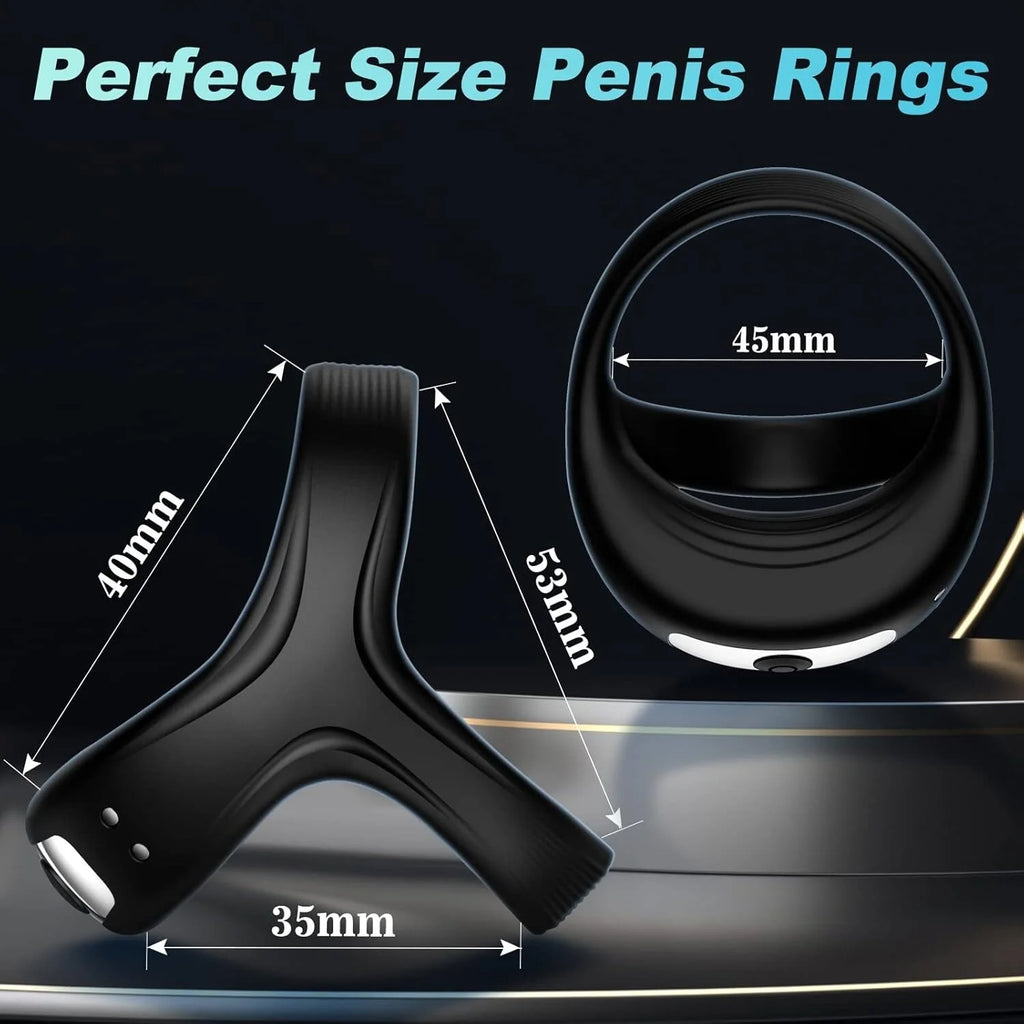 Vibrating Cock Ring Sex Toys for Men - Penis Ring Vibrator, Adult Male Sex Toy for Longer Harder Stronger Couples Adult Sex Toys
