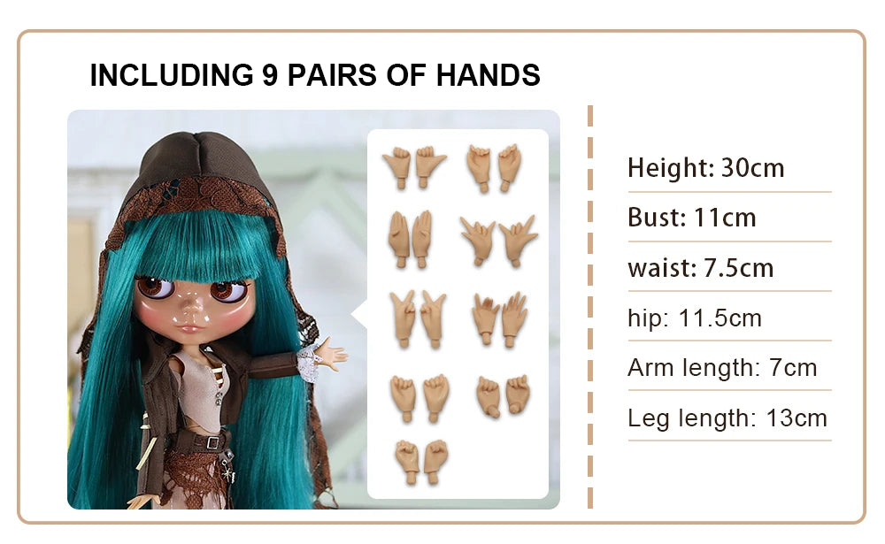 ICY DBS Blyth doll White Skin Glossy face Matte face Joint body with hand set A&B 1/6 bjd suitable diy makeup Special price