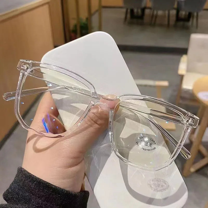 Korean Style Fashion Eyeglass Frames, Anti-Blue Light, Face Slimming Design, High-Value No-Makeup Look for Women