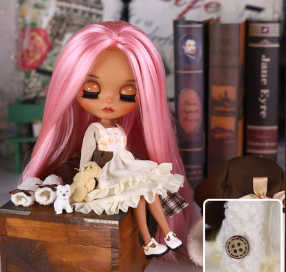 ICY DBS Blyth 1/6 Doll Set tan Skin Long Eyelashes Sleepy Eyes BJD Doll Set SD