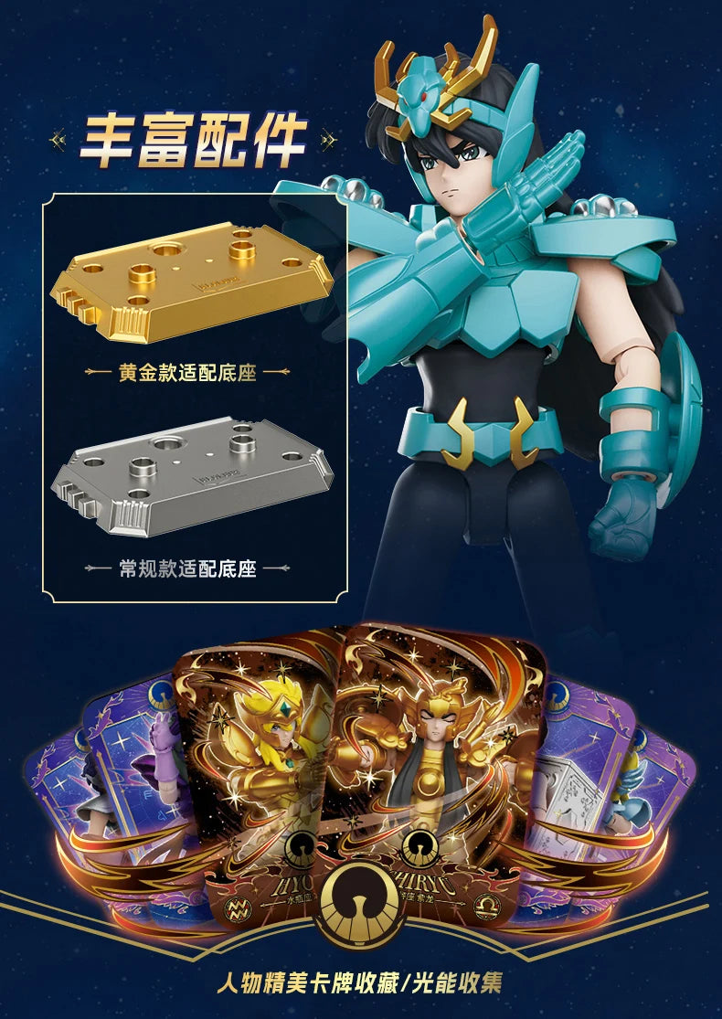 Original Blokees Gold Saint Action Figure Champion Saori Kido Seiya Mu Aiolia Assembly Figure Children Toys Birthday Gift