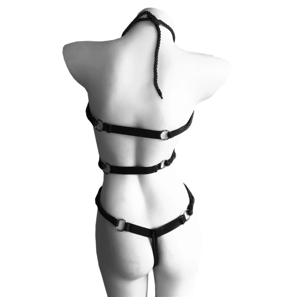 Women’s Rope Body Harness Belt BDSM Bondage Lingerie Adjustable Chest Straps Fetish Intimate Adult Products Sex Toy Clothing 18+