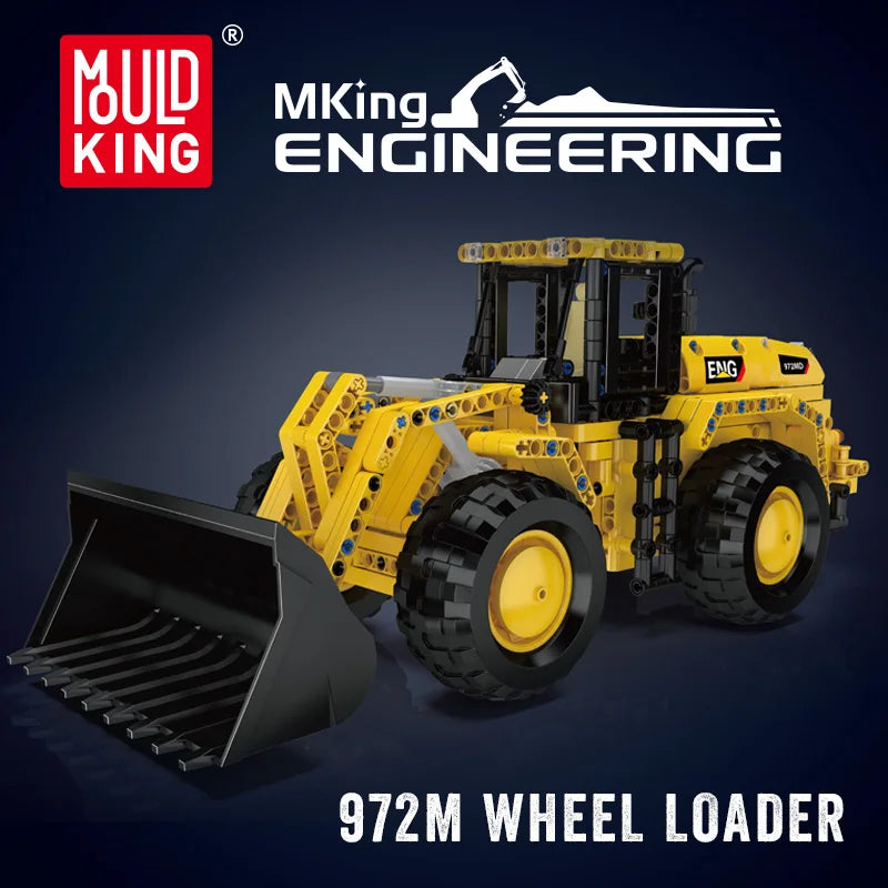 Mould King Technic 17084 Excavator Loader Construction Kit, 910 Pieces with Shovel Construction Toy Model