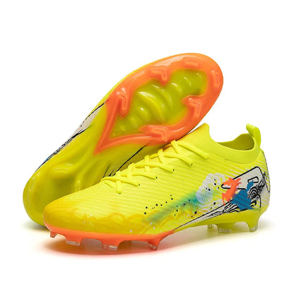 New Men Football Boots Match Ultralight Soccer FG Long Spikes Cleats Training Shoes Soccer Shoes Non-Slip Outdoor Drop Shipping