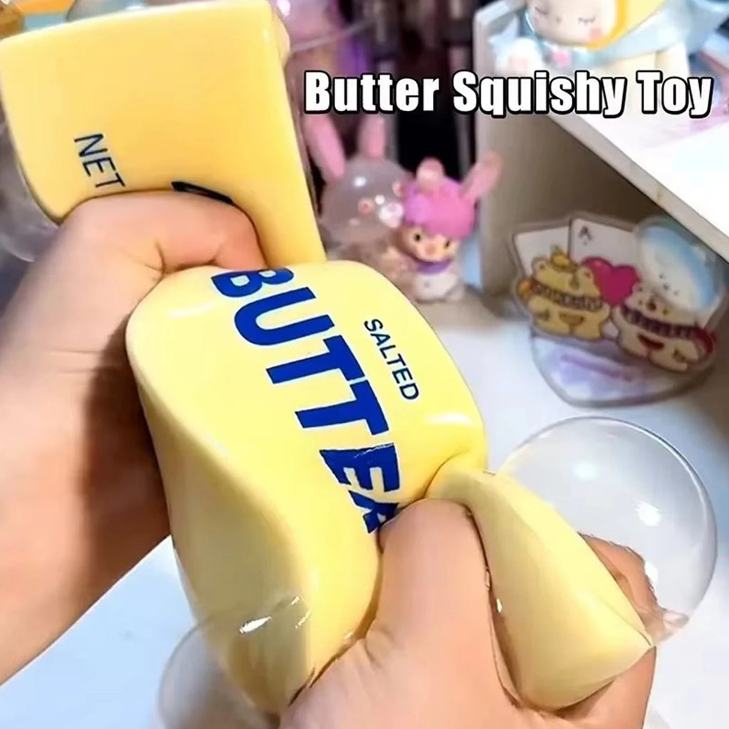 14/24CM Butter Stick Fidget Toys Squishy Elastic Cheese Stick Funny Decompression Stress Anxiety Relief Squeeze Prank Toy Relax