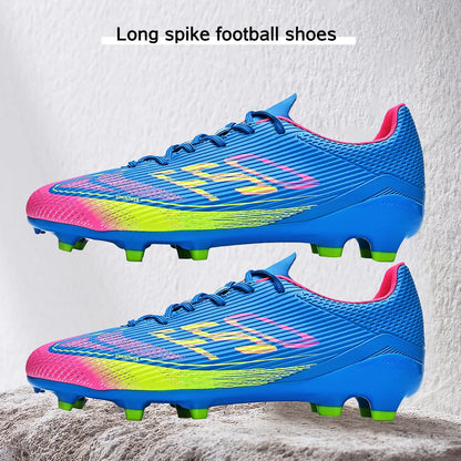 Durable Youth Football Boots PU Woven Upper TPU AG FG Studs Breathable Anti-Slip Wear-Resistant Sports Footwear