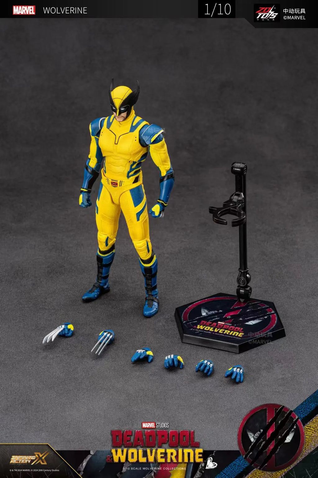 ZD Toys Deadpool & Wolverine Action Figure Deadpool 3 Movie Figure Toy Deadpool & Friend Collection Mode Statue Christmas Toys