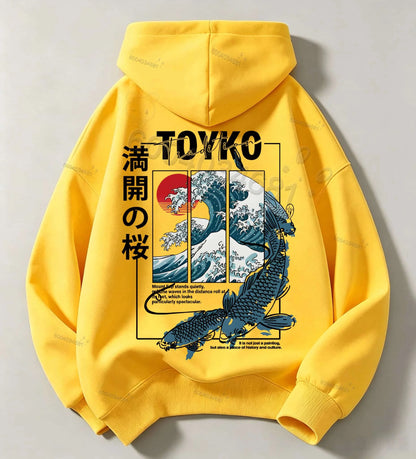 American Retro Cartoon Print Children'sCasual Long-Sleeved Hooded Shirt-Korean Version Warm and Comfortable Boys' and Girls' Top