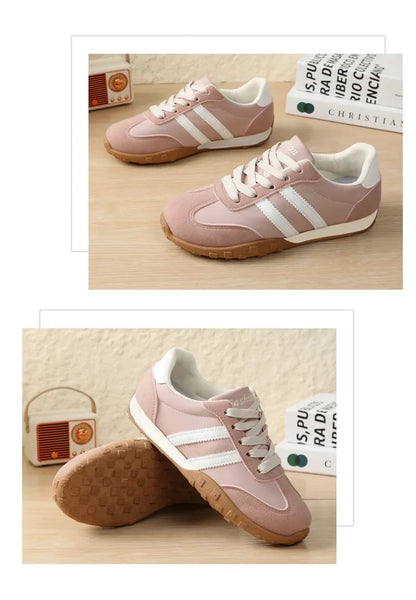 Adidas Women's Retro Sport Shoes Comfortable Flat Bottom Casual Shoes Soft Sole Unisex Spring Summer New Style Dequn Shoes