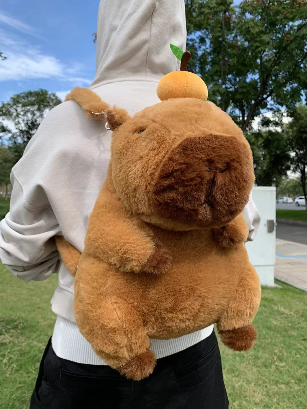 Capybara Plush Backpack Kawaii Fashion Plushie Doll Fur Pendant Children's Shoulder Bag Mini Knapsack Bags Gifts For Girlfriend